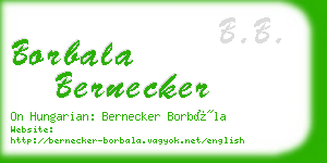 borbala bernecker business card